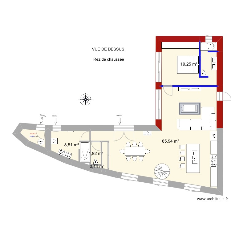 GRANGE2. Plan de 6 pièces et 98 m2