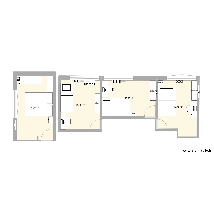 ch6. Plan de 4 pièces et 43 m2