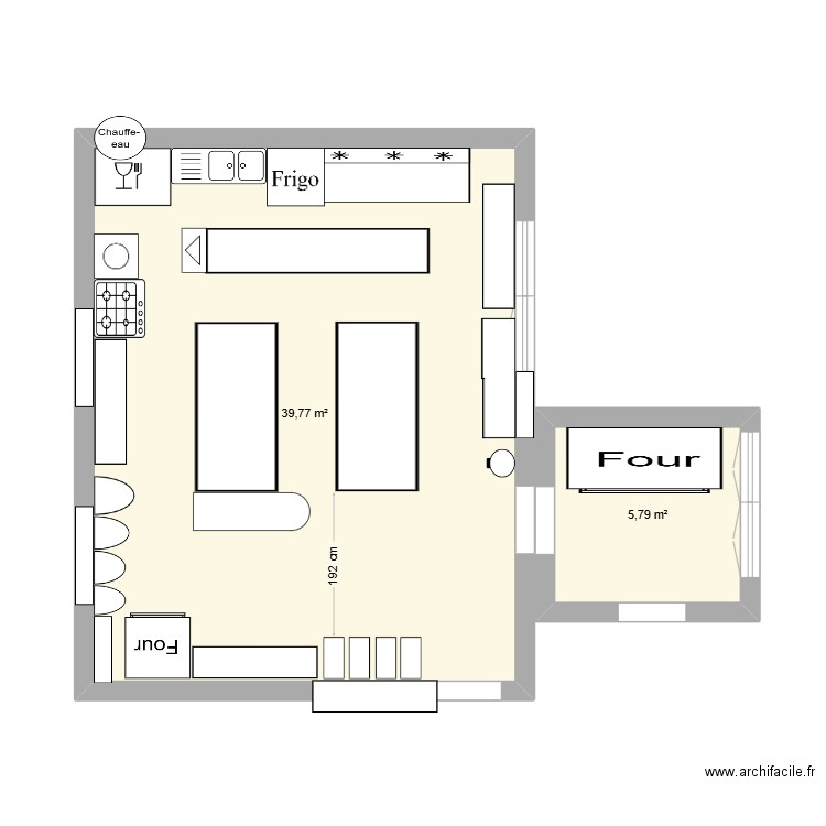 Sehriban Kocak. Plan de 2 pièces et 46 m2