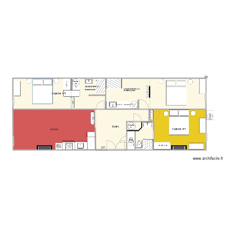 VIEUX PORT. Plan de 7 pièces et 83 m2