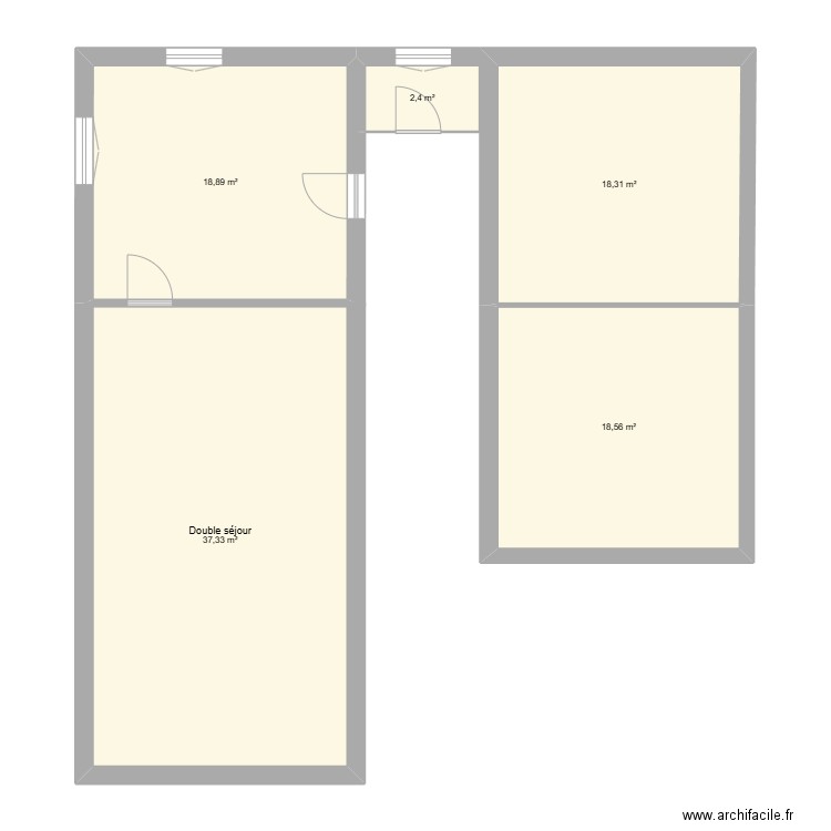 lycee. Plan de 7 pièces et 109 m2