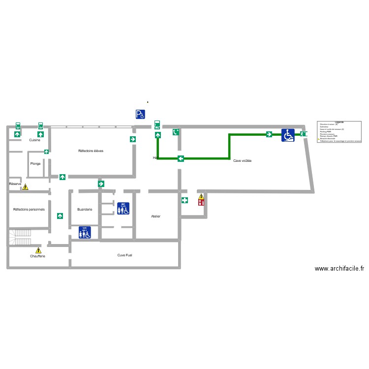 Plan évacuation MFR. Plan de 0 pièce et 0 m2