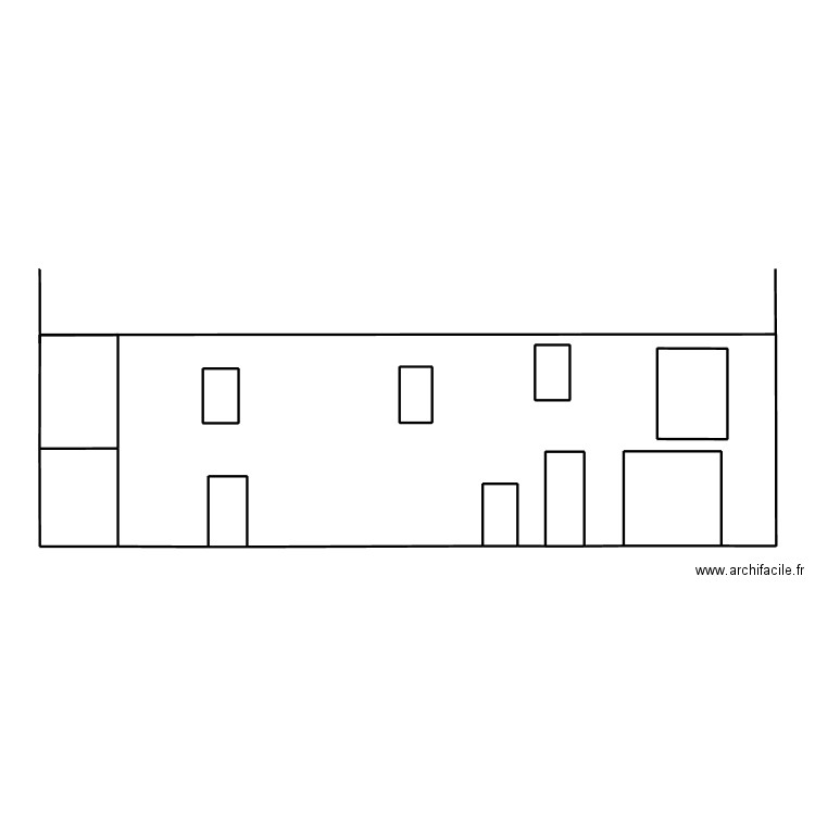 plan façade 2. Plan de 10 pièces et 30 m2