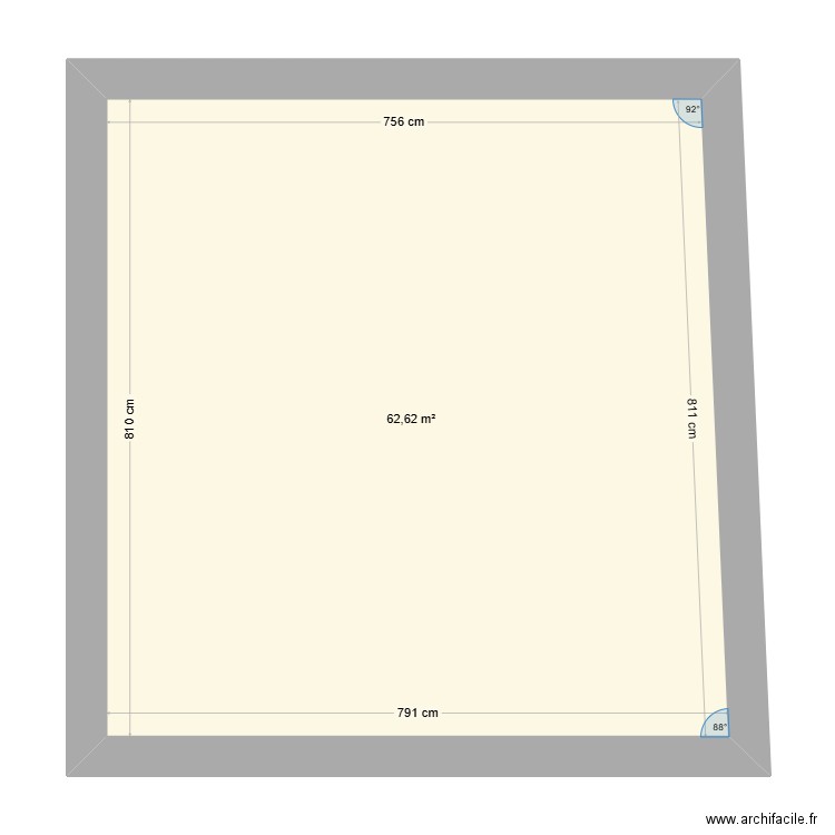 GARAGE HOUSSIN. Plan de 1 pièce et 63 m2