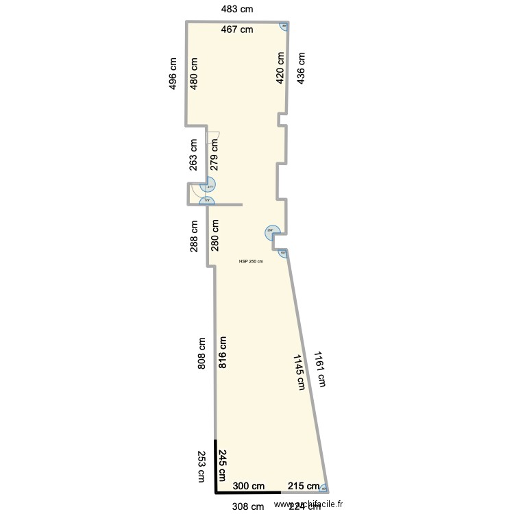 faycal. Plan de 1 pièce et 91 m2