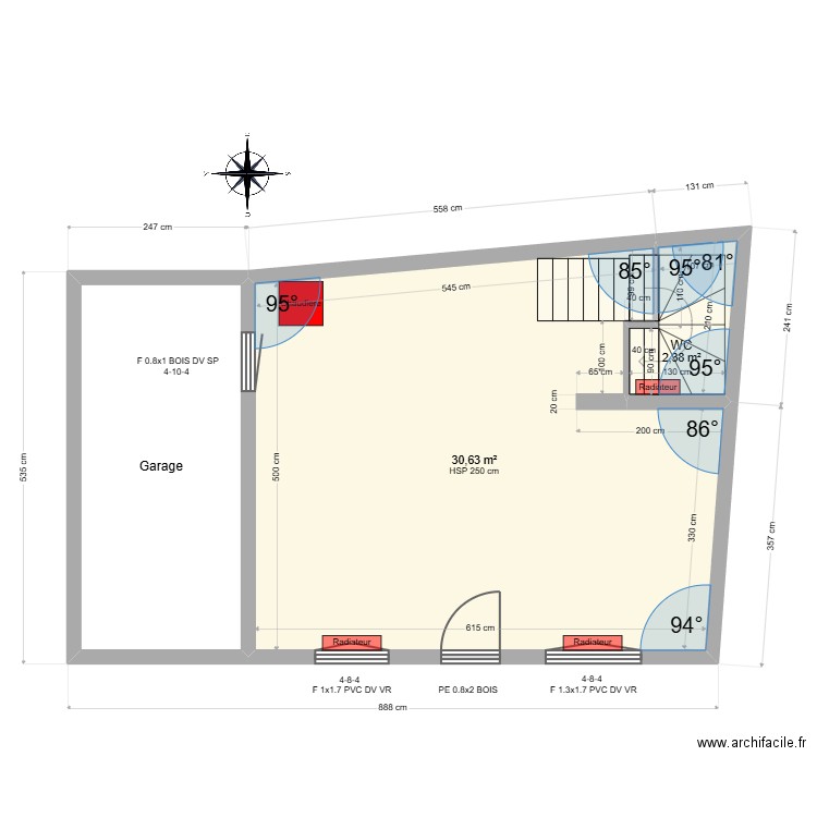 ML24018755 - FLORMONT Séverine - Plans existants. Plan de 10 pièces et 76 m2