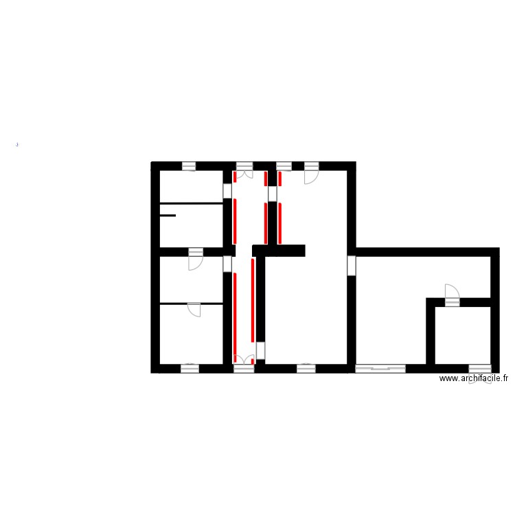 Maison (mur). Plan de 0 pièce et 0 m2