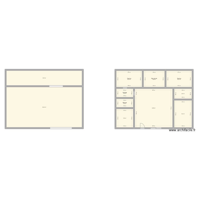 Garage. Plan de 11 pièces et 275 m2