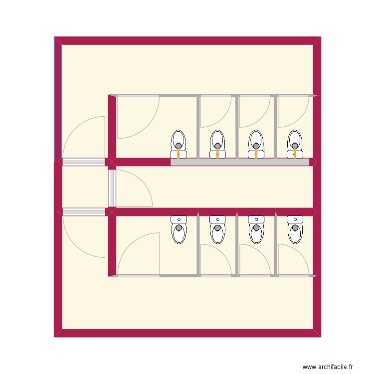 VMC Marché. Plan de 12 pièces et 39 m2