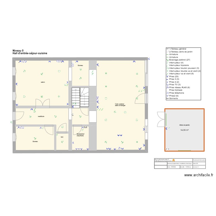 Rez 1.2. Plan de 2 pièces et 119 m2