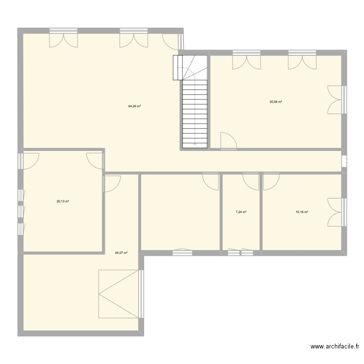 maison. Plan de 6 pièces et 181 m2