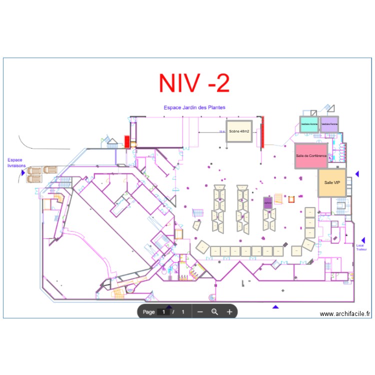 Salon Danse 2025. Plan de 42 pièces et 458 m2