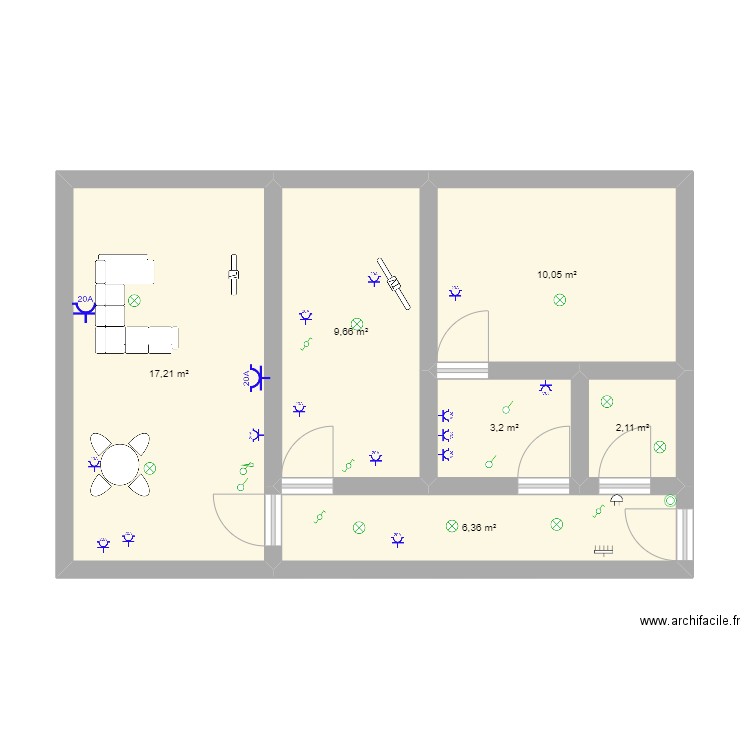 PLANO PLANTA2. Plan de 6 pièces et 49 m2