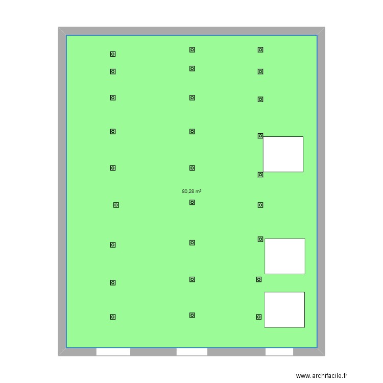 Entrepot 2 8000 M2. Plan de 1 pièce et 80 m2