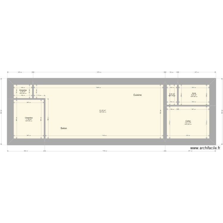 ML24016944 DE BIASI. Plan de 6 pièces et 97 m2