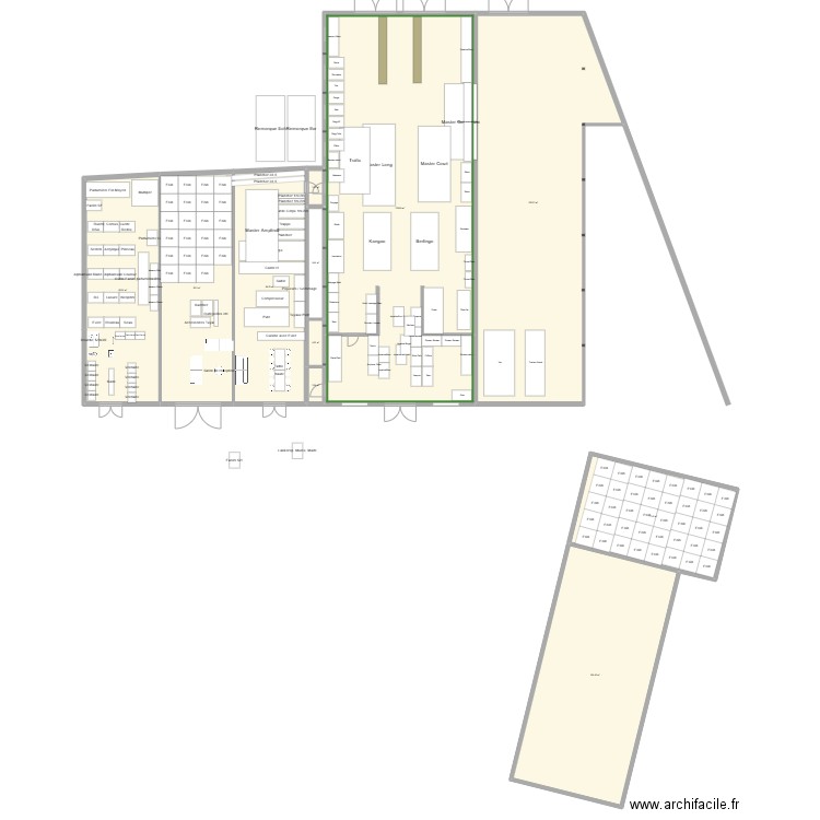 Forge OkEcurie2. Plan de 15 pièces et 1310 m2