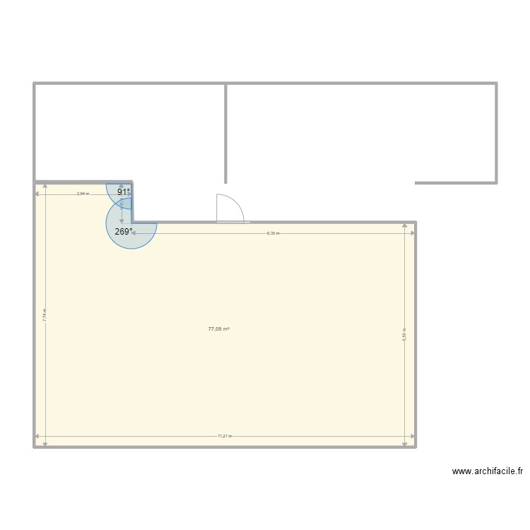 PLAN GUELIZ. Plan de 1 pièce et 77 m2