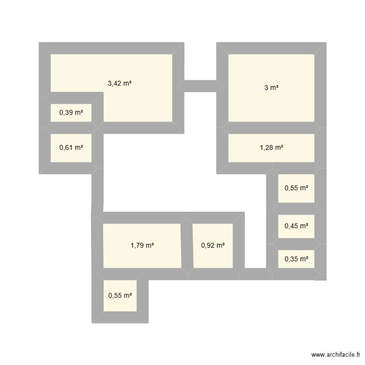 Maison. Plan de 11 pièces et 13 m2