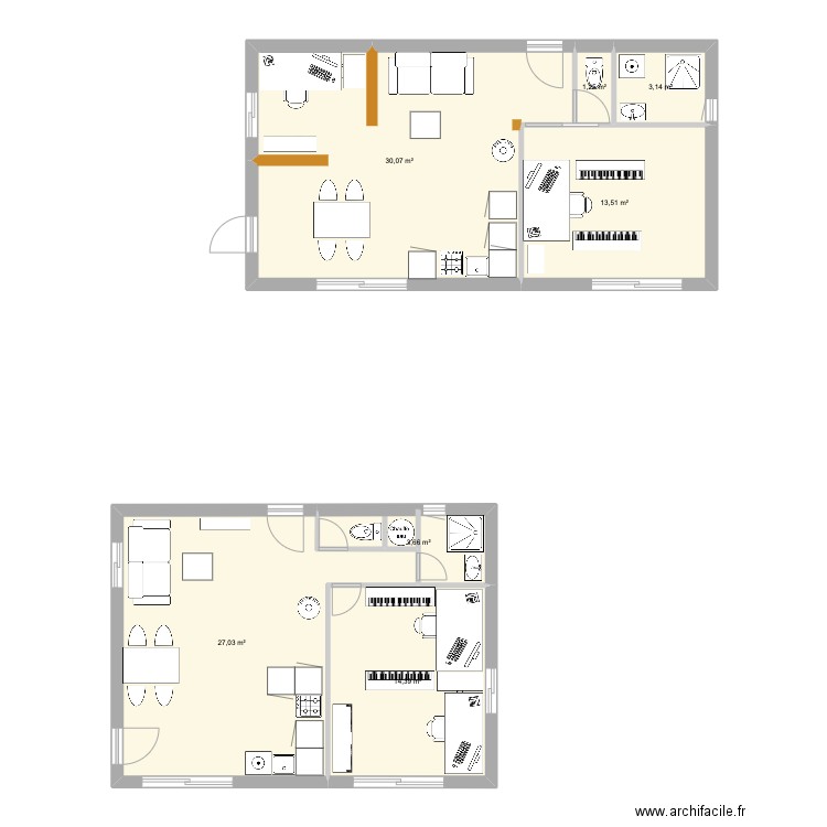 plans 1 annexe le plan. Plan de 7 pièces et 93 m2