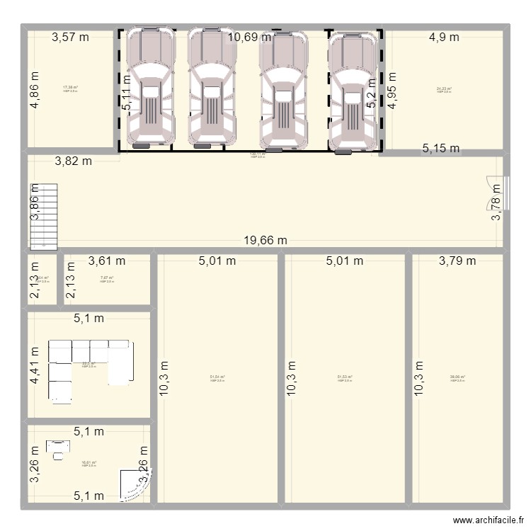 plan de maison djibi. Plan de 10 pièces et 363 m2