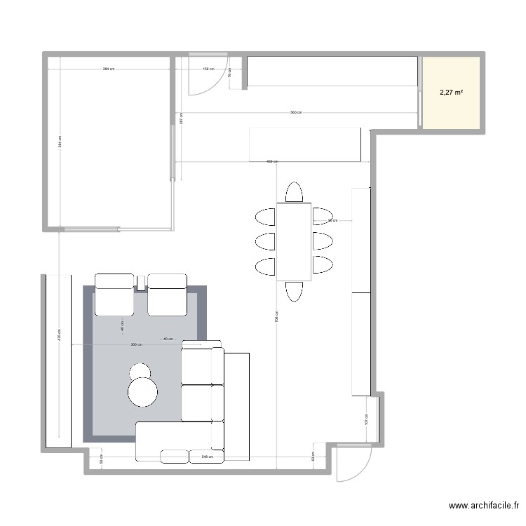 PLAN MARINE PDE LAYOUT OPTION 3. Plan de 1 pièce et 2 m2