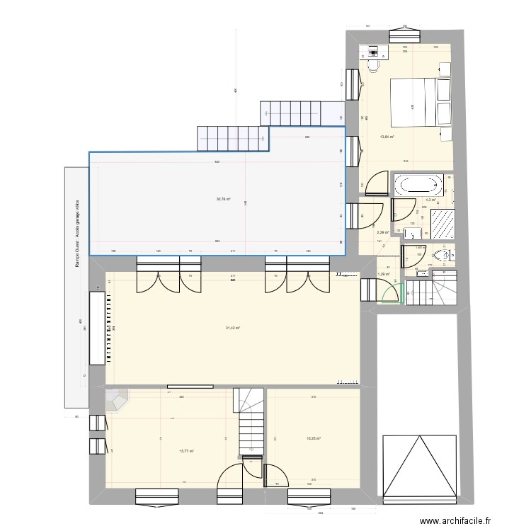 Projet_RDF_RDC sans WC_Révision_3.3. Plan de 9 pièces et 113 m2