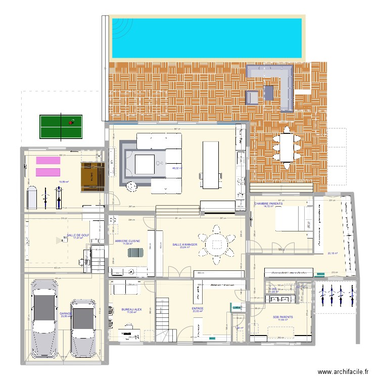 MAISON IA RDC 3.1Johanna. Plan de 14 pièces et 232 m2