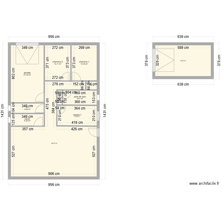 maison morgan. Plan de 11 pièces et 141 m2