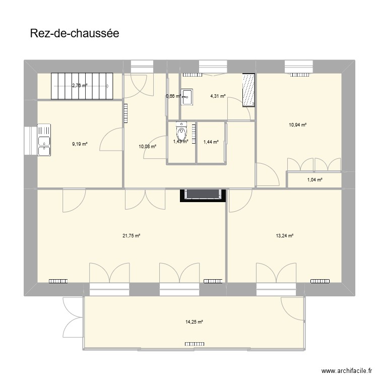 PENSEC. Plan de 15 pièces et 172 m2