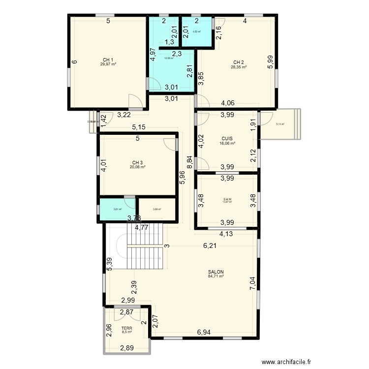 BRICE RDC. Plan de 14 pièces et 231 m2