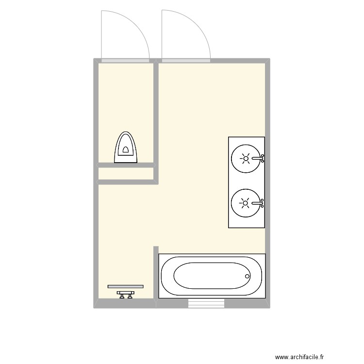 Marchal 2. Plan de 3 pièces et 10 m2