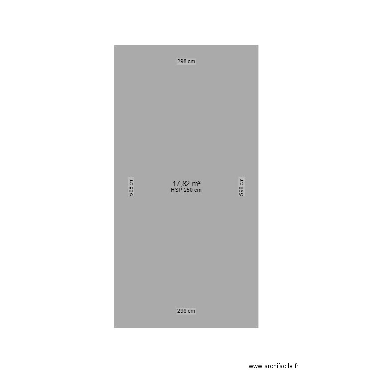 GARAGE SURFACE AU SOL. Plan de 1 pièce et 18 m2