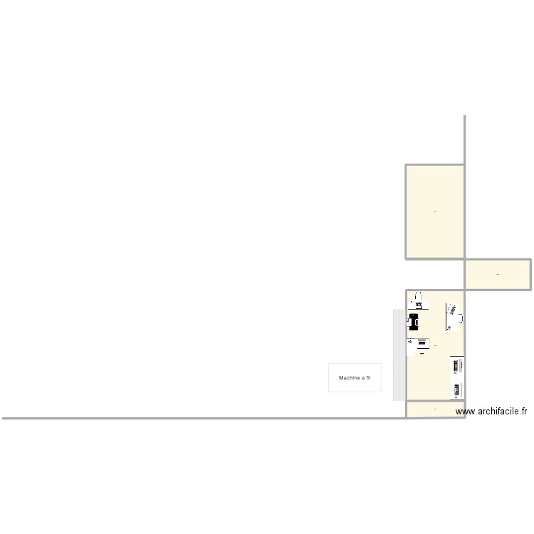 plan atelier CPM. Plan de 4 pièces et 1506 m2