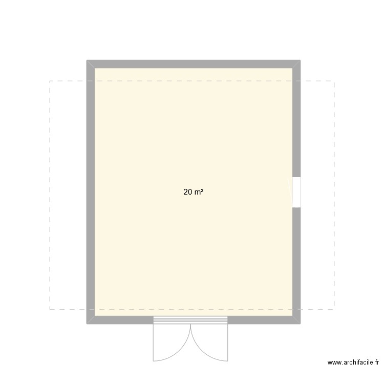 annexe. Plan de 1 pièce et 20 m2