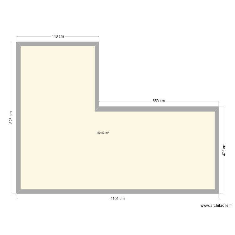 Module 60m² toiture. Plan de 1 pièce et 60 m2