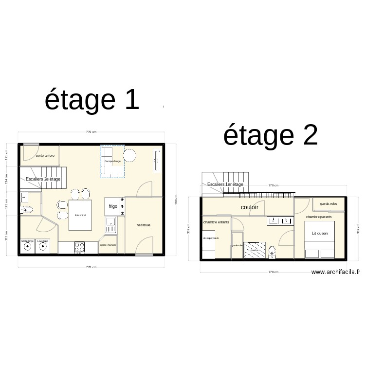 Projet design. Plan de 12 pièces et 67 m2