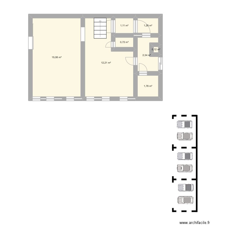 plan garage . Plan de 8 pièces et 35 m2