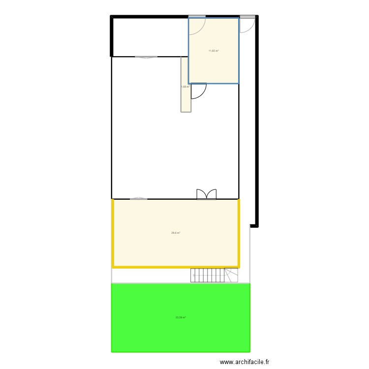 melanie chatellier rdc. Plan de 4 pièces et 77 m2