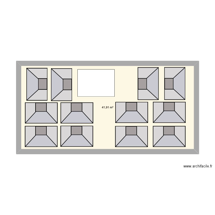 Panneau solaires. Plan de 1 pièce et 42 m2