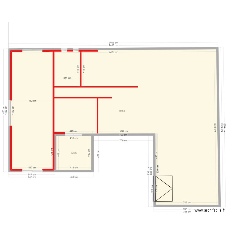 mONDRECOURT 1. Plan de 2 pièces et 342 m2