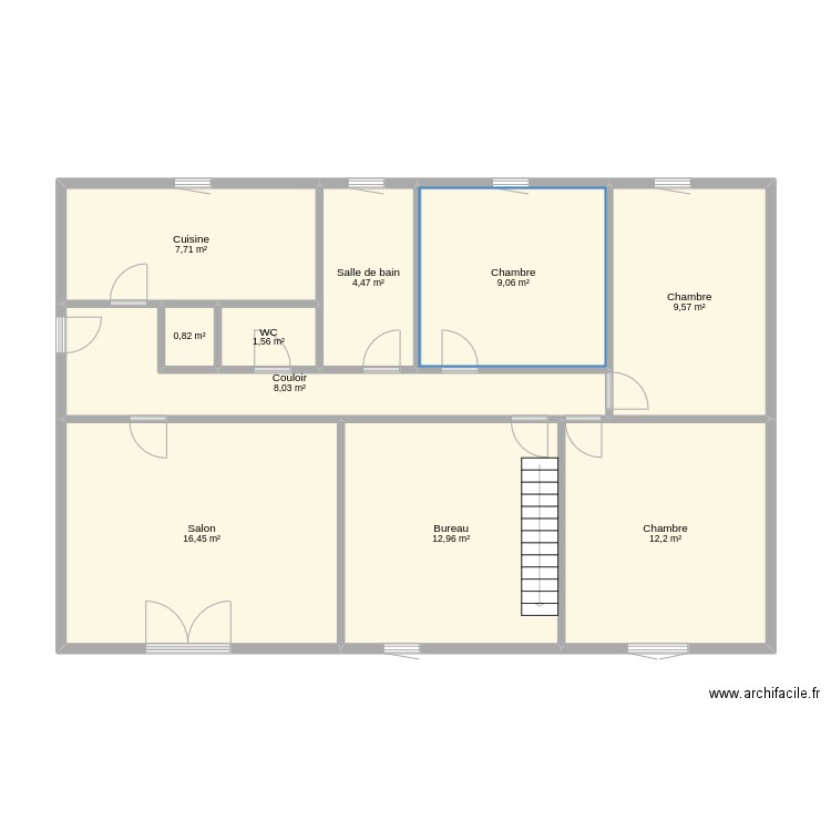 maison_rfc_1. Plan de 10 pièces et 83 m2