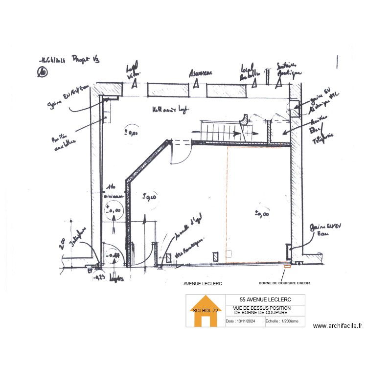 VUE DESSUS R+0. Plan de 0 pièce et 0 m2