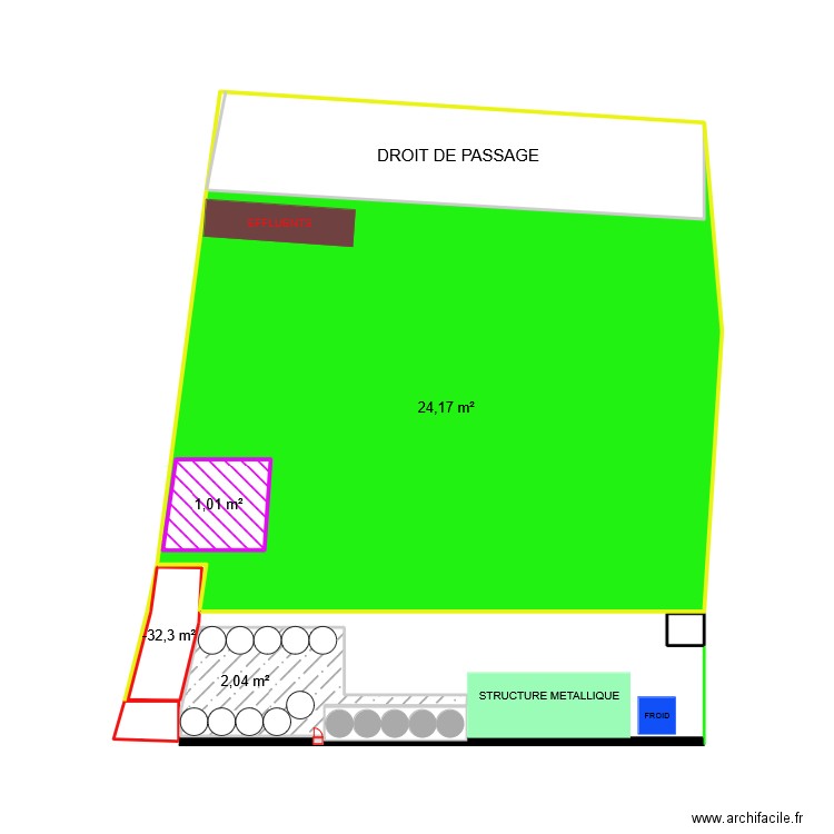 exterieur cave PROJET. Plan de 7 pièces et 35 m2