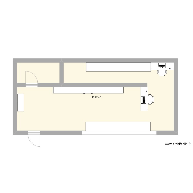 Ai Informatique Plan. Plan de 1 pièce et 46 m2