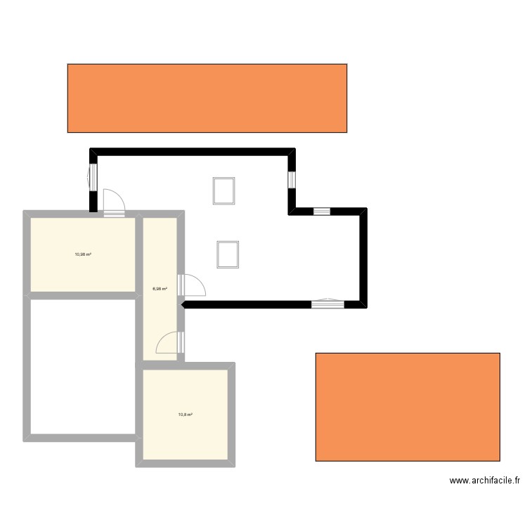 ezy. Plan de 3 pièces et 29 m2