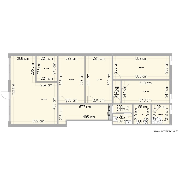 7460 FEDERAL PLAN debut renov. Plan de 11 pièces et 117 m2