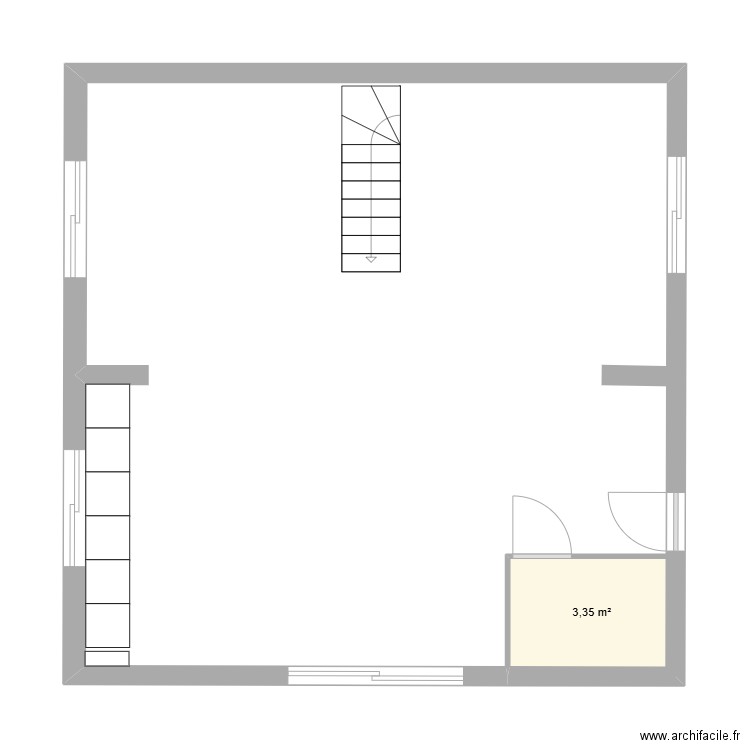 maison bellegarde . Plan de 1 pièce et 3 m2