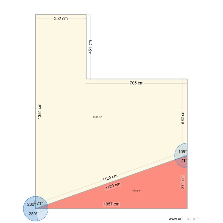 Fliorence REVILLON. Plan de 2 pièces et 111 m2