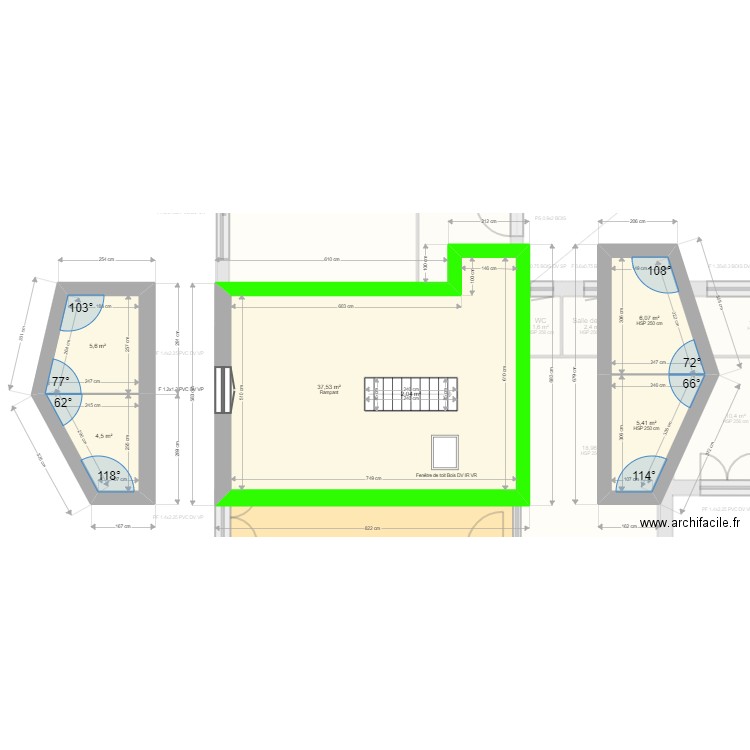 ML23052752. Plan de 23 pièces et 241 m2