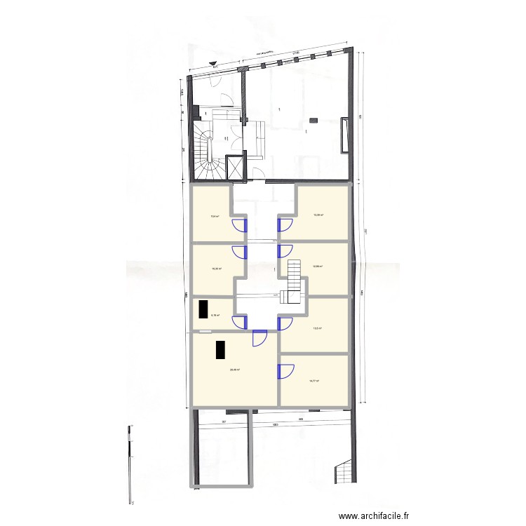 BXL. Plan de 8 pièces et 108 m2